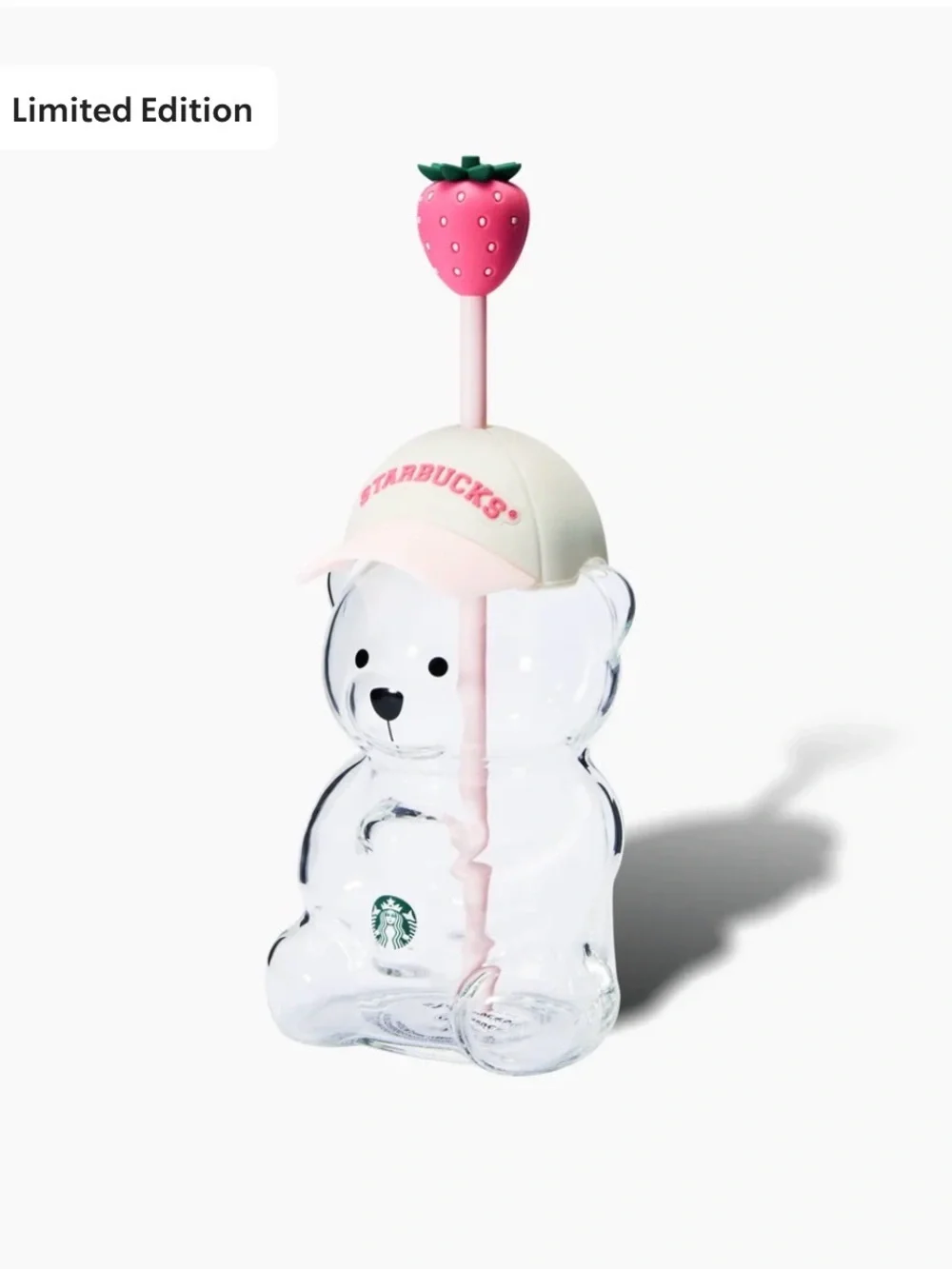 Starbucks Bearista Glass Cold Cup Pink Limited Edition 2026